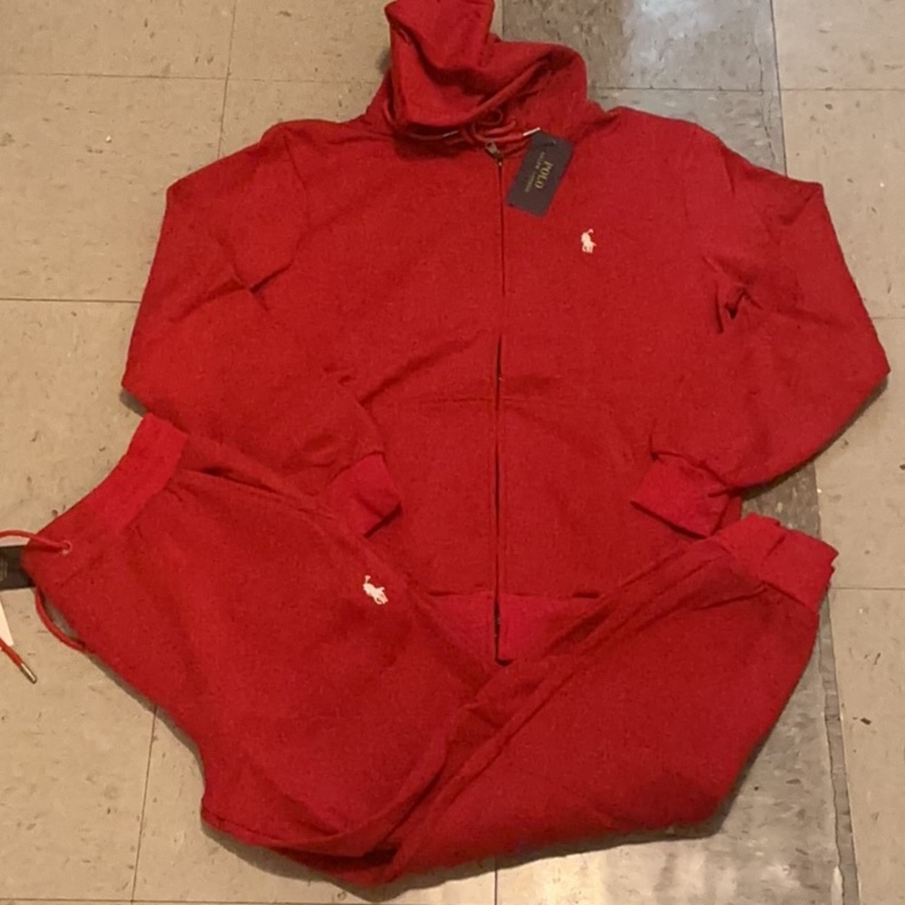 Polo Ralph Lauren red sweatsuit jogger